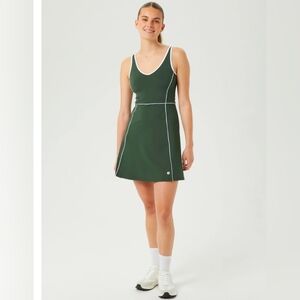 Bjorn Borg Women's Ace V Dress Sycamore Green Women's Size Medium Tennis